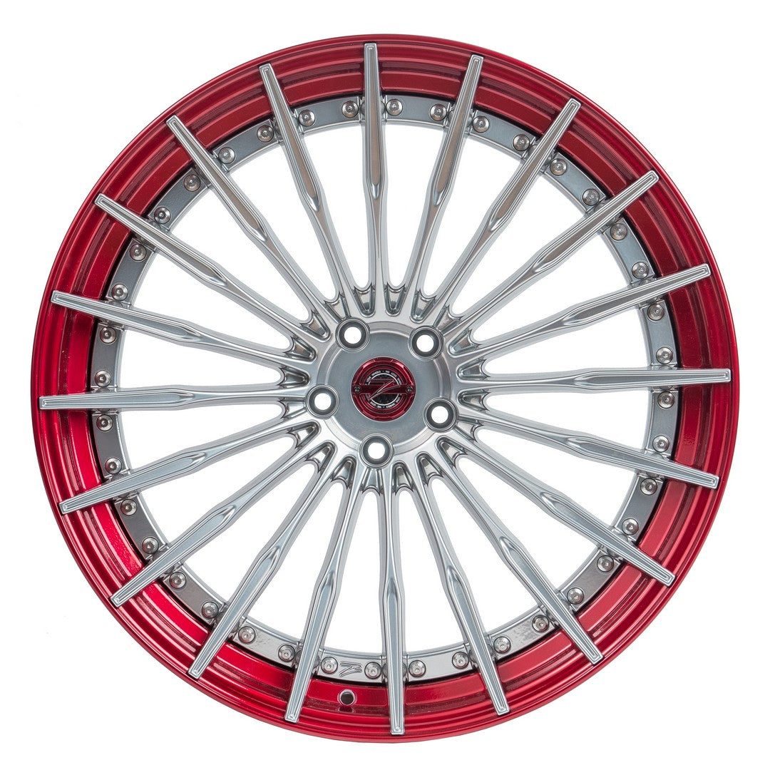 ZP.MODULAR 2 | DEEP CONCAVE - Pur Aluminum Centers / Candy Red Lip