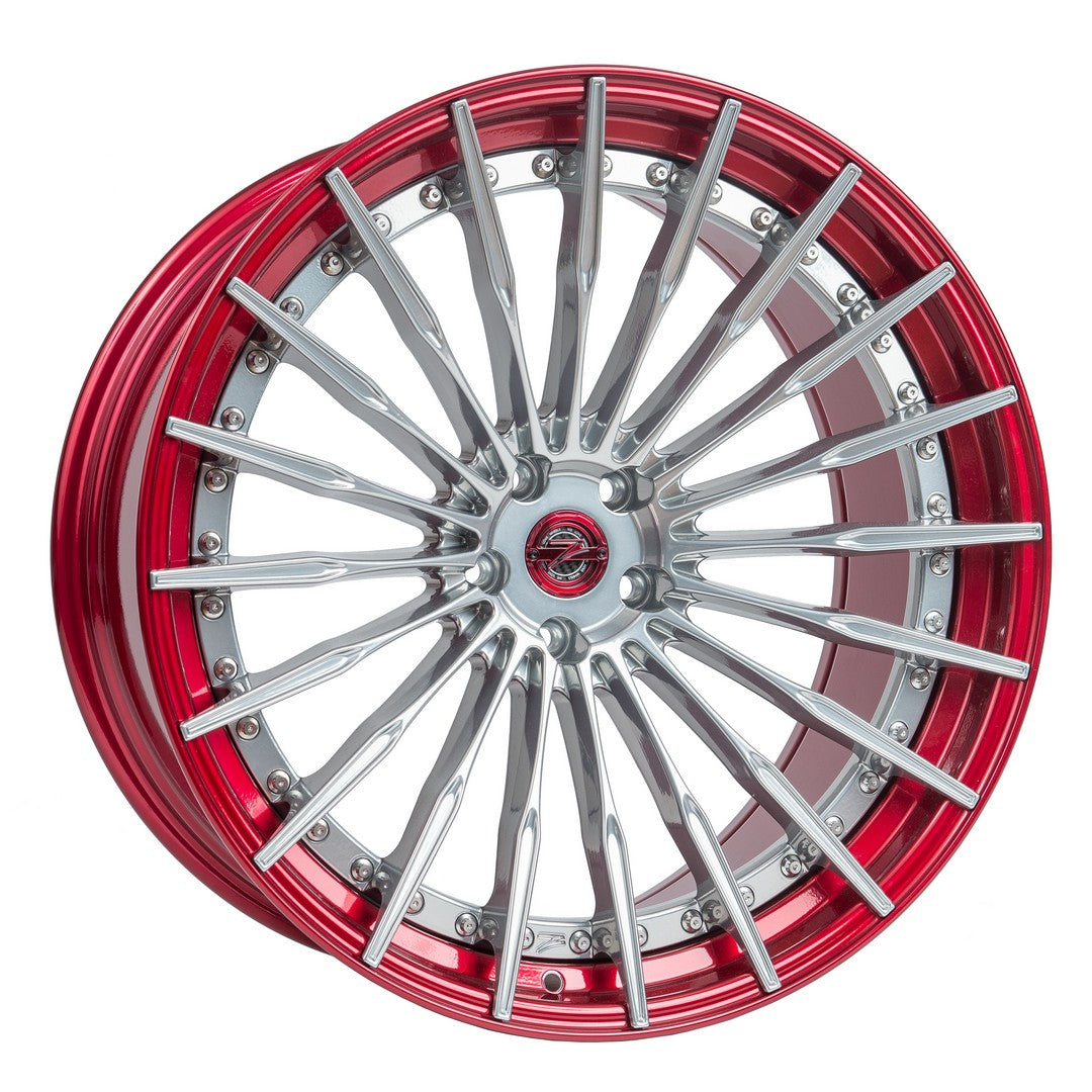 ZP.MODULAR 2 | DEEP CONCAVE - Pur Aluminum Centers / Candy Red Lip