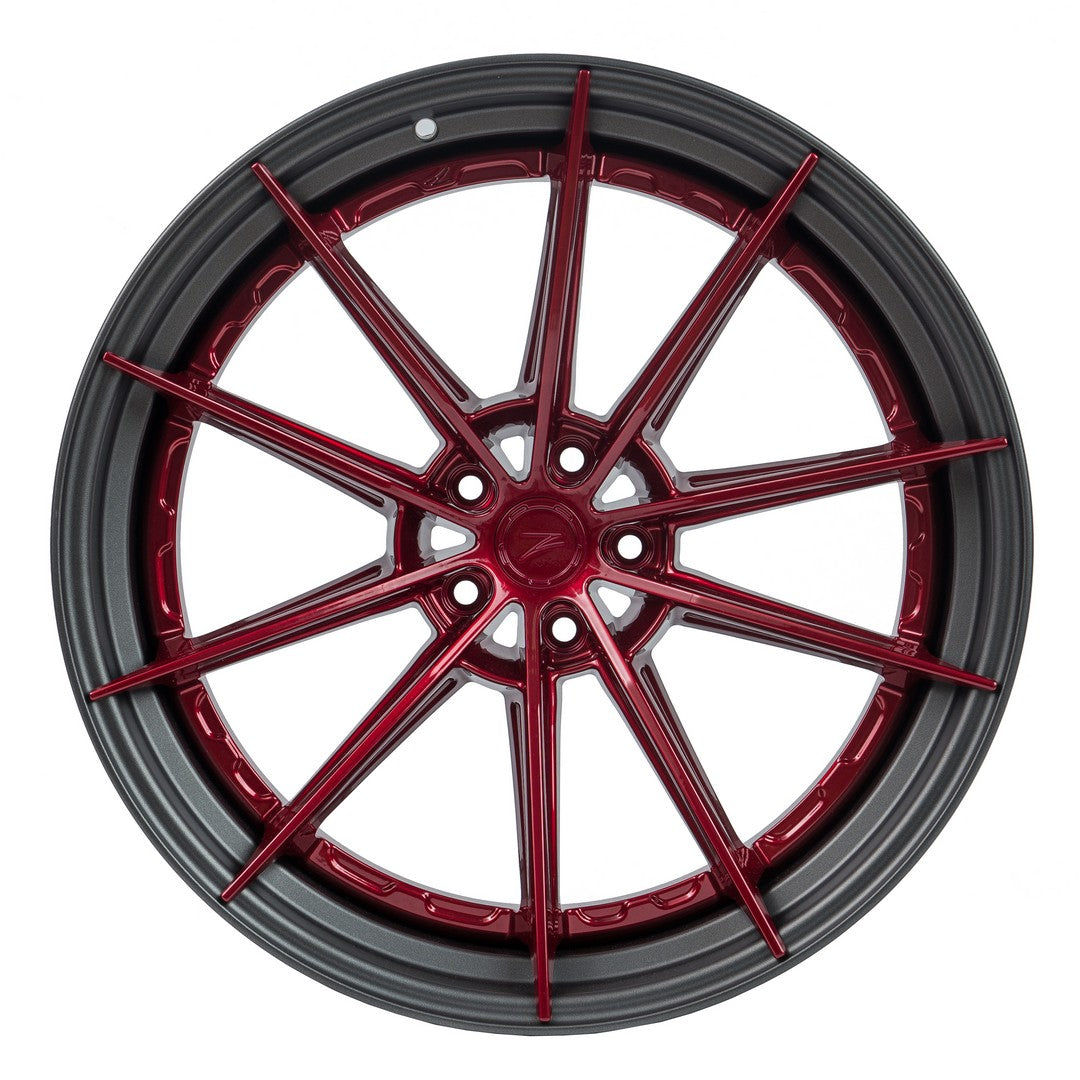 ZP.MODULAR 1 | SUPER DEEP CONCAVE - Candy Red Centers / Matte Gunmetal Lip