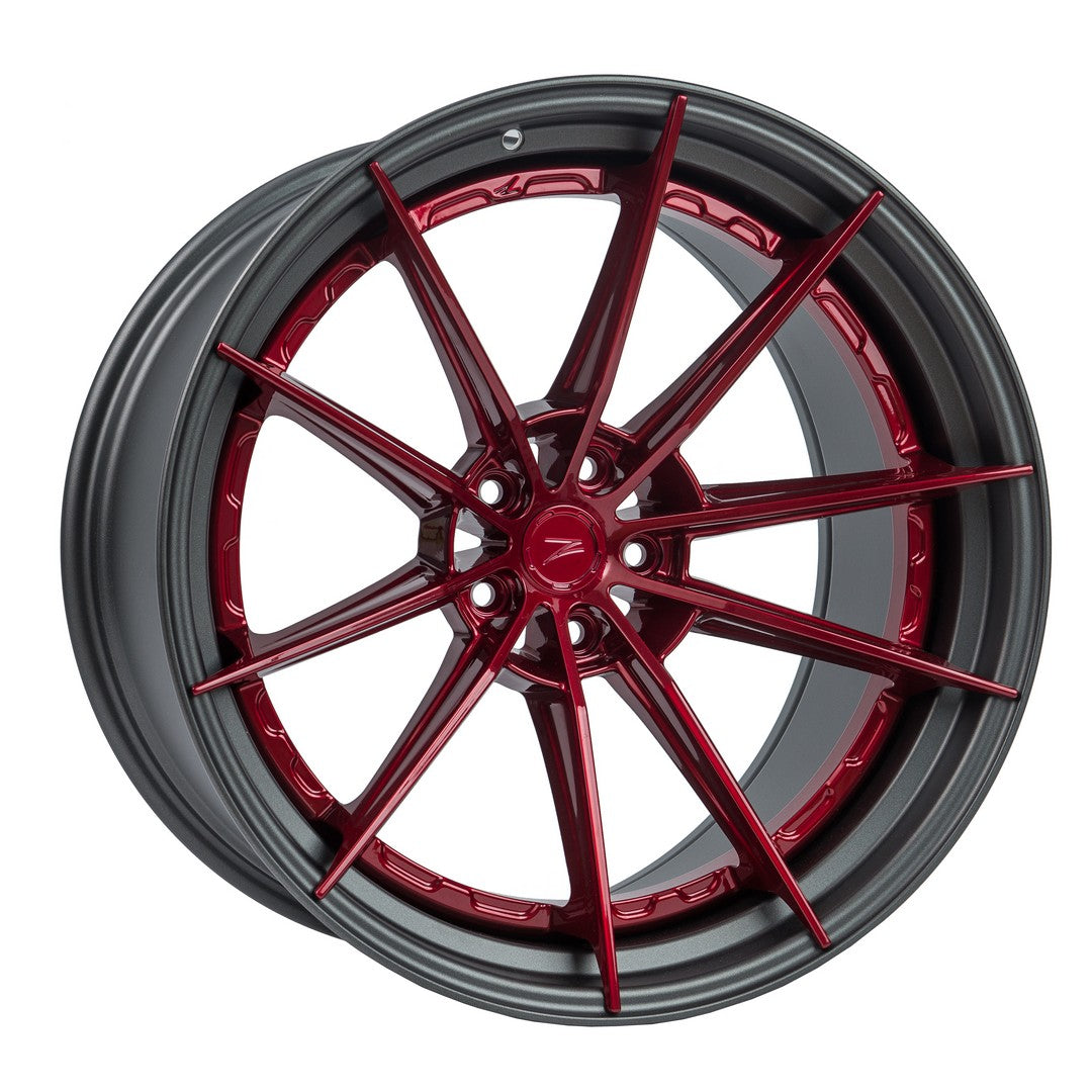 ZP.MODULAR 1 | SUPER DEEP CONCAVE - Candy Red Centers / Matte Gunmetal Lip