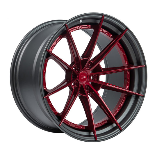 ZP.MODULAR 1 | SUPER DEEP CONCAVE - Candy Red Centers / Matte Gunmetal Lip