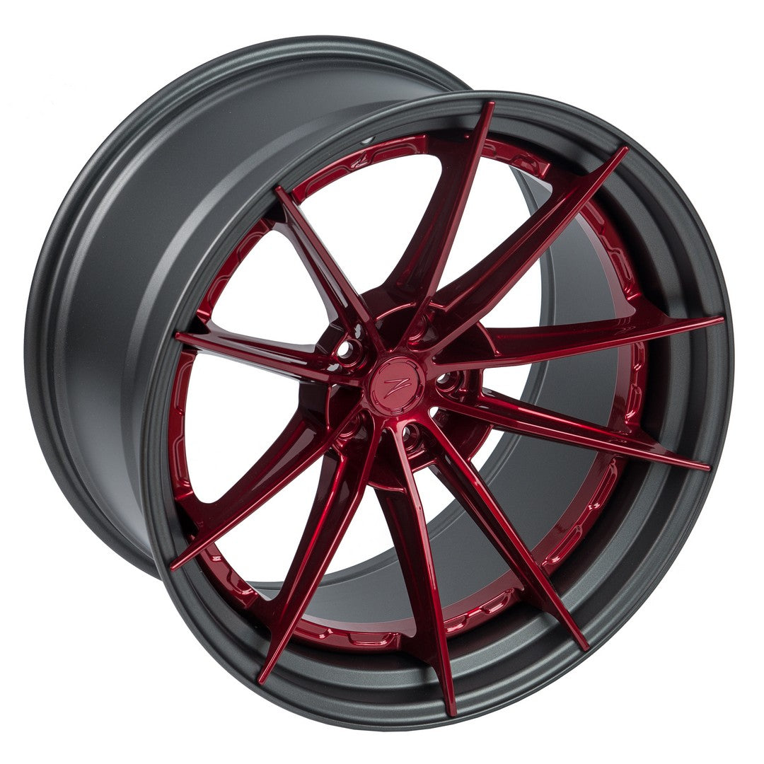ZP.MODULAR 1 | SUPER DEEP CONCAVE - Candy Red Centers / Matte Gunmetal Lip