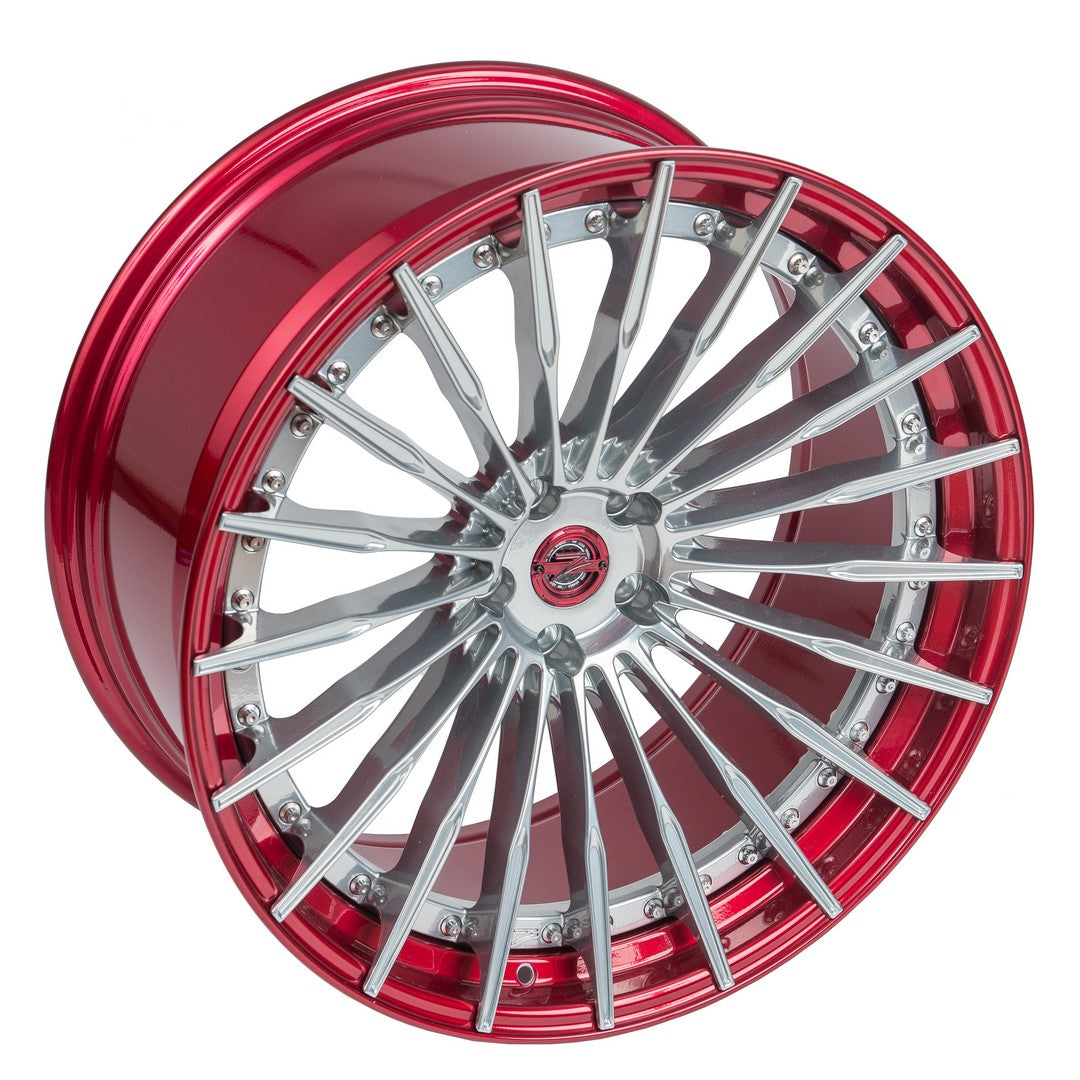 ZP.MODULAR 2 | DEEP CONCAVE - Pur Aluminum Centers / Candy Red Lip